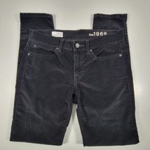 Gap 1969 Women&#39;s True Black Soft Corduroy Legging Skinny Jean Pants Size 26 2R - £16.71 GBP
