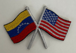 Venezuela USA Flag Bandera Friendship Patch - £5.36 GBP