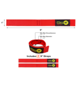 Storage Quick-Strap Cord Wraps, 9 inch (2 Pack) Red - Hook and Loop - €6,61 EUR