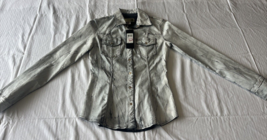 Women’s Guess White “Paint” Denim Slim Fit Jacket Women’s Fashion NWT** - $69.77