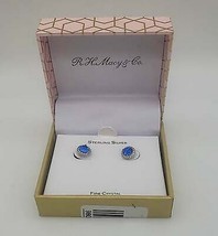 Giani Bernini Fine Crystal Round Halo Stud Earrings in Sterling Silver - £32.77 GBP
