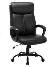 Executive Faux Leather Black Tilt Reclining Lumbar Support Swivel Office... - £186.71 GBP