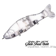 20PCS 135MM 27.5G SoftTail Glide Bait Swimbait Unpainted Bait Blank Fish... - $47.86