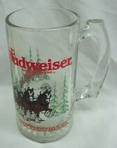 VINTAGE 1989 BUDWEISER CLYDESDALES HORSES Collector's BEER GLASS MUG - $19.80