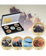 5pcs, PEARL HARBOR Metal Zinc Alloy Commemorative Coin Set with Gift Box - $37.84 CAD
