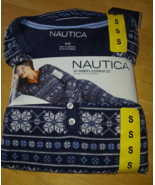 NAUTICA 2 PC FLEECE PAJAMAS-S-NIP-POLYESTER/SPANDEX-BLUE PATTERN - $331.46 MXN
