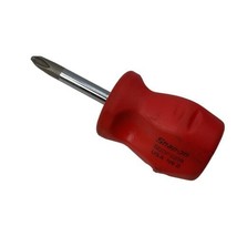 Snap-on Tools Stubby Screwdriver No. 2 Philips Red SGDP22IR USA Mechanic Snap On - £16.44 GBP