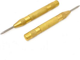 Automatic Center Punch - 5 Inch Brass Spring Loaded Center Hole Punch with Adjus - £14.07 GBP