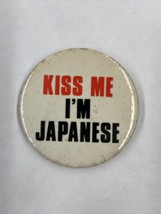 Kiss Me I’m Japanese Vintage 1980s Pinback Button - £6.30 GBP