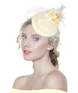 Kidukso Vintage Derby Fascinator Hat with Veil for Wedding Party - $17.18 CAD