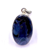 92.5 SILVER PENDANT - Pietersite Cabochon Pendant - Oval Pendant - 32x20mm - $78.00