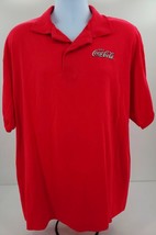 ANVIL Coca-Cola Red Short Sleve Polo Shirt Men&#39;s Size XL - £19.65 GBP