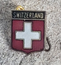 Switzerland Mini Shield European Crest Coat of Arms Travel Vintage Lapel... - £7.87 GBP