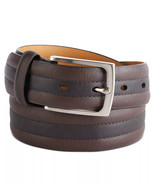 Club Room Men&#39;s Two-Tone Belt in Cognac-Size M 34-36 - $23.31 CAD