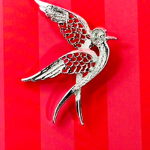Vintage Sarah Coventry Pin Jewelry Peace Dove Bird Brooch Lapel Silver Tone - £15.85 GBP