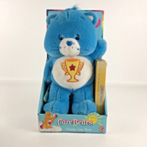 Care Bears Champ Bear 12” Plush Stuffed Toy VHS Cartoon Video Vintage Ne... - $98.95