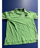 Polo Ralph Lauren Lime Green Polo Shirt Purple Big PRL Logo Cotton Mens ... - $25.74