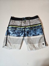 FREE WORLD Mens Size 34 Board Swim Shorts White Blue Grey Black Yellow - $16.91
