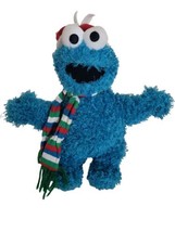 2007 Gund plush  Santa Hat christmas Cookie Monster 11&quot; Sesame Street Ra... - £13.96 GBP