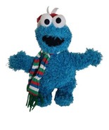 2007 Gund plush  Santa Hat christmas Cookie Monster 11&quot; Sesame Street Ra... - £13.90 GBP