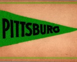 Feltro Gagliardetto Cartolina Pittsburgh Pennsylvania Pa Non Usato Unp 1... - $18.20