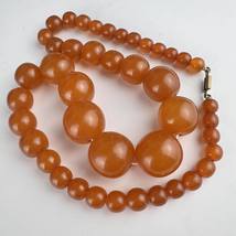 100% Genuine Huge Vintage Baltic Amber Bead Necklace Butterscotch Egg Yo... - $209.00