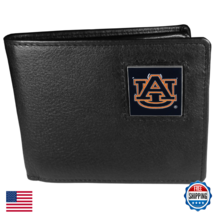 NCAA Siskiyou Sports Auburn Tigers Leather Bi-fold Wallet Black New - $48.52