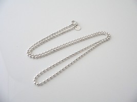 Tiffany &amp; Co Silver Necklace 4 Pendant Charm 21 Inch Bead Chain Longer Gift - £199.32 GBP