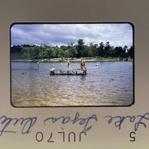 35mm Slide Lake Tejas Colmesneil Texas 1970 Teenagers Playing At Lake - £6.13 GBP