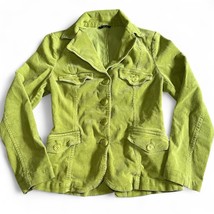 Vintage Sisley Women’s Corduroy Blazer Jacket Sz 38 / S US Green 4 Butto... - $39.55