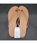 Time and Tru Womens Barely There Thong Sandals Comfort Foot Slip-on Tan ... - $11.87