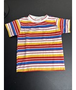 Vintage Health-tex Striped Toddler T-Shirt 3T Made in USA 70s 80s Red Ye... - $675.07 MXN