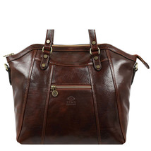 Brown Leather Shoulder Bag Handbag For Women - Main Street - £175.48 GBP