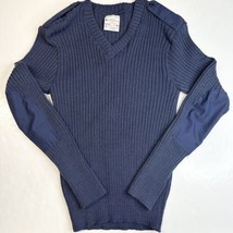 Brigade Quartermasters Wooly Pully Sweater EUR42 Blue Wool Military Engl... - $38.99