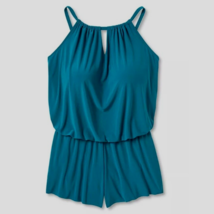 High Neck Swim Bathing Suit Romper w/Pockets Swimsuit Aqua Green Aqua Si... - $9.89