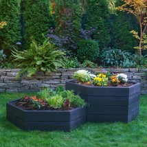 Raised Built Up Garden Flower Beds Diy Elevated Large Outdoor Planters Durable ~ - £228.11 GBP