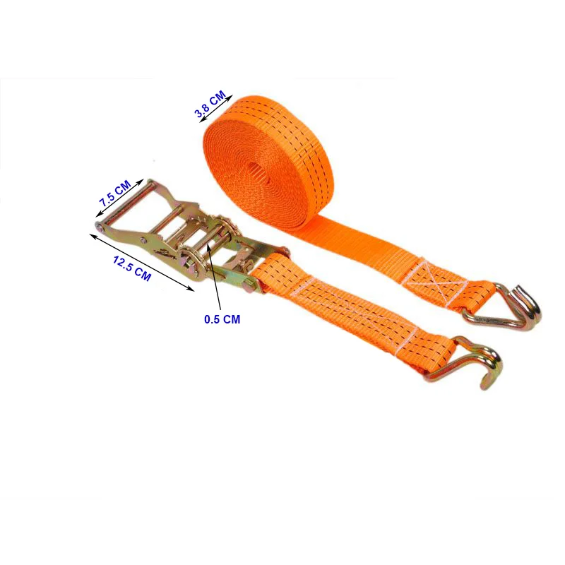 1 Set 1.5 Inch 3.8 cm x 2 - 12 Meters Cargo Lashing Straps Ratchet Tie Down with - $121.50