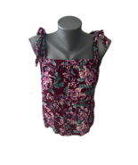 Women&#39;s American Eagle Outfitters Crop Off The Shoulder Floral Tank Size... - $185.49 MXN