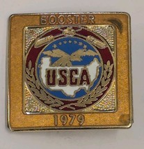 Vintage USCA Curling Sport Booster Enamel Jewelry Pin 1979 - $9.89