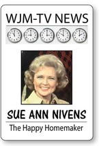 SUE ANN NIVENS of the Mary Tyler Moore Show Name Badge with magnet Fastener Hall - £13.39 GBP