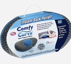 Comfy curve back support pillow instant back relief Plush Memory Foam - $15.88