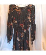 Gilli Women&#39;s A Line Dress Multicolor Floral Keyhole Back Tie Long Sleev... - $545.56 MXN