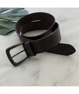 Womens Vintage Tooled Leather Belt Size M Dark Brown Wide Western Boho - $34.12 CAD