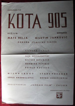 1960 Original Movie Vintage Poster Point Kota 905 Mate Relja Potokar Vuisic Rare - £26.40 GBP