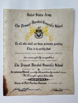 Original US Army Diploma Lie Detector Class Certificate 1960 Ft. Gordon ... - $265.36 MXN