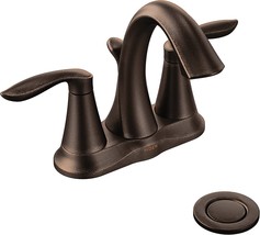 Moen Eva Oil-Rubbed Bronze Two-Handle Centerset Lavatory Faucet With, 6410Orb - £172.24 GBP
