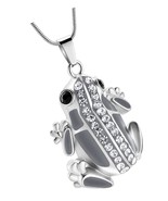 Cremation Jewelry Frog Shape Urn Necklace Ashes Keepsake Urn - £48.87 GBP
