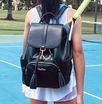 SALE! NiceAces Tennis Backpack Made of High Quality Vegan Leather - Black - £124.31 GBP