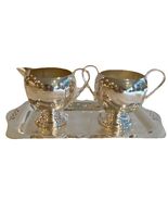 Vintage Sheffield Silver Co. Creamer,  Sugar &amp; Tray Silver Plate USA - $46.96 CAD