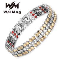  Magnetic Bracelet Stainless Steel For Men Gold Link Chain  Friendship Bracelet  - £37.53 GBP